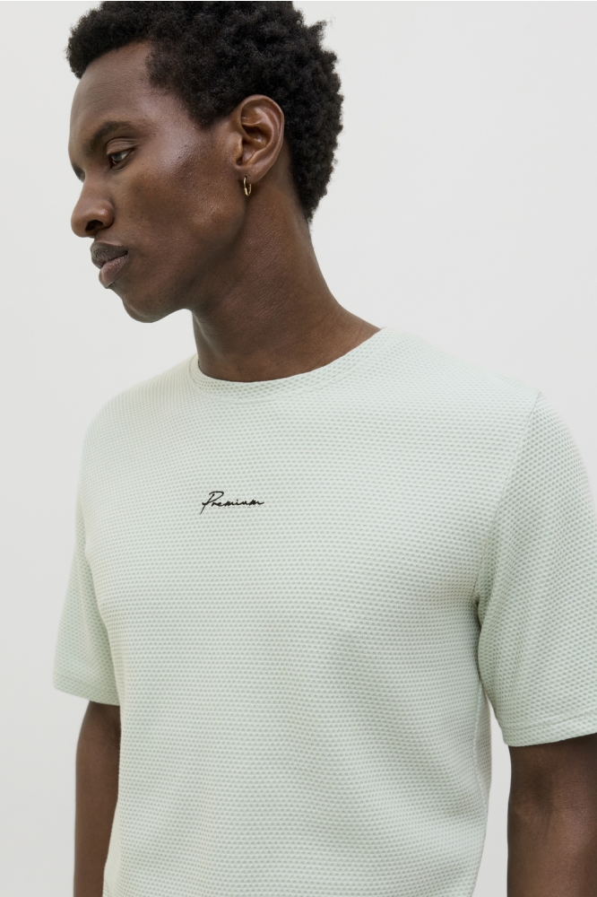 JPRBLAFRANCO SS TEE CREW NECK LN 12175825 AQUA GRAY